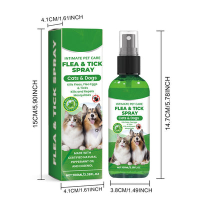 📣🔥1+1 ingyenes🐕🌿 100%-ban természetes bolha- és kullancsirtó spray – Biztonságos kutyáknak és macskáknak! 🐱✨