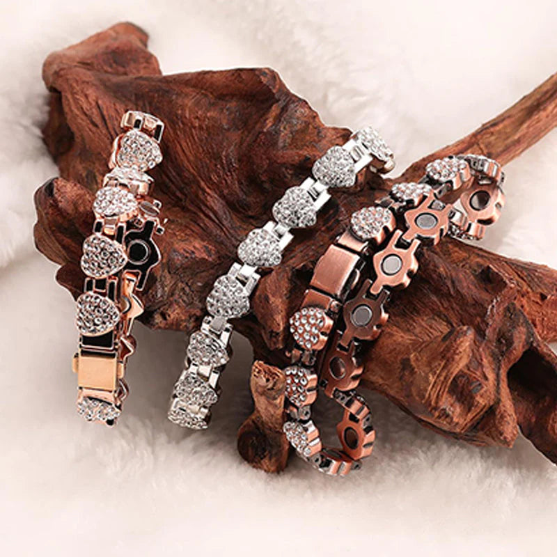 🎁1 vásárol 1 ingyen kap📿Gyönyörű karkötő 💎 Szív alakú réz karkötő – Elegancia és mágneses terápia egyben!