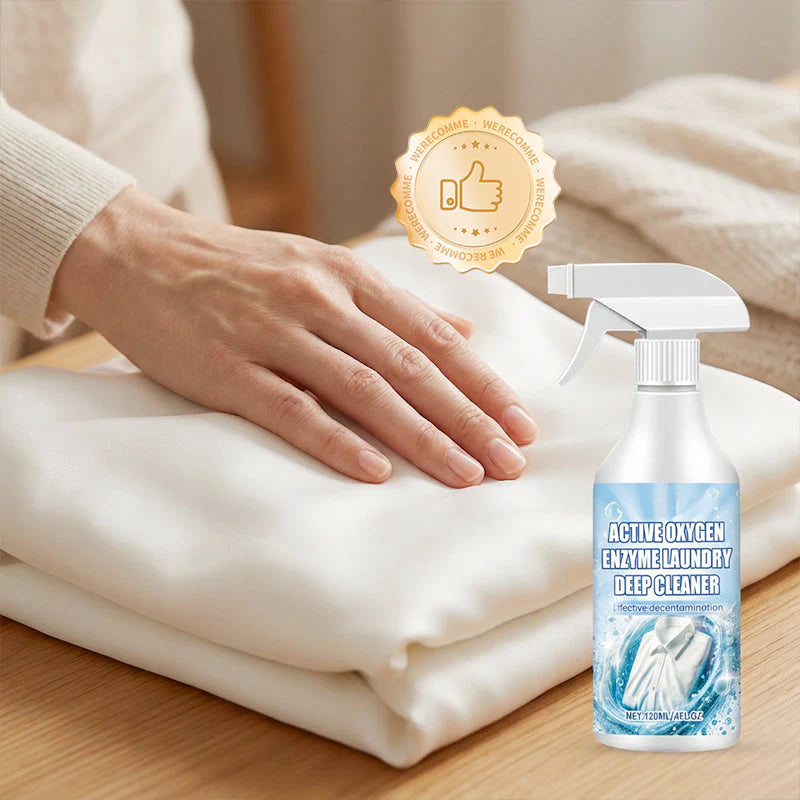 🔥🔥2+2 ingyenes🧼 Aktív enzimkeszítmény folt eltávolító spray ✨ Vízmű mosás nélküli tisztítószer – Ruhák, cipők és kárpitok univerzális megoldása!