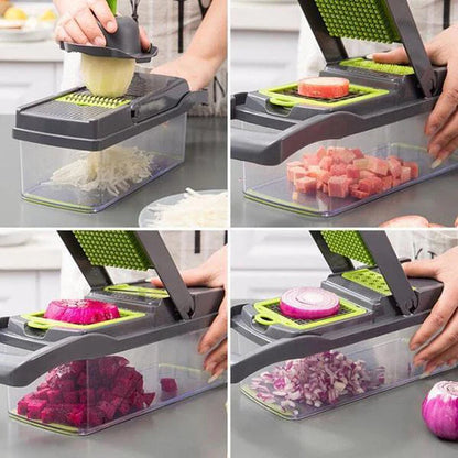 🎊 16 darabos készle😜50% árcsökkentés🥕 Többfunkciós zöldségszeletelő – Gyors, éles és egyszerű tisztítás!🔪Egy gép helyett minden vágási munkát!