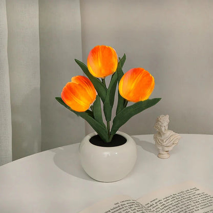 🎁Elemek mellékelve💡 Tulipán éjjeli lámpa – Romantikus világítás és otthoni dekoráció egyben!