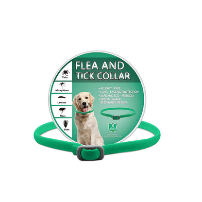 🎁1+1 INGYEN (2 db)🐕🌿Természetes illóolajos bolha- és kullancsriasztó nyakörv – Akár 8 hónapig tartó védelem! 🛡️✨