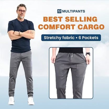 😊55% kedvezmény az eredeti árból🌬️Lélegző nedvességelvezető nadrág👖Rugalmas multifunkcionális cargo nadrág – 6 zsebes praktikus kialakítás, víztaszító anyag!