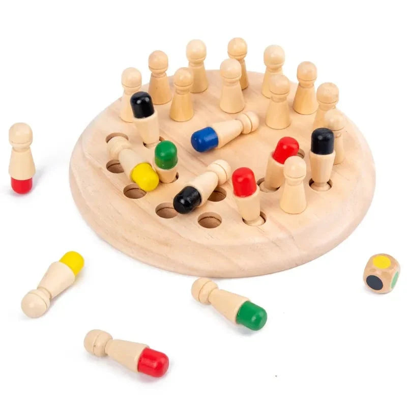 😊70% kedvezmény az eredeti árból♟️Fa memóriapárosító sakkjáték – Tanulj játékosan + Fokozd az agy teljesítményét!