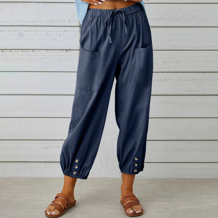 😜40% árcsökkentés👖💖 Puha pamut-len szövet – Lélegző, nem gyűrődik, napokig kényelmes!