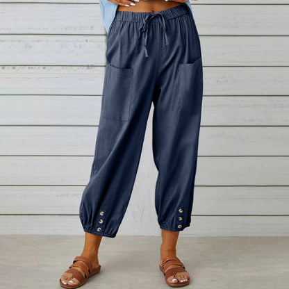 😜40% árcsökkentés👖💖 Puha pamut-len szövet – Lélegző, nem gyűrődik, napokig kényelmes!