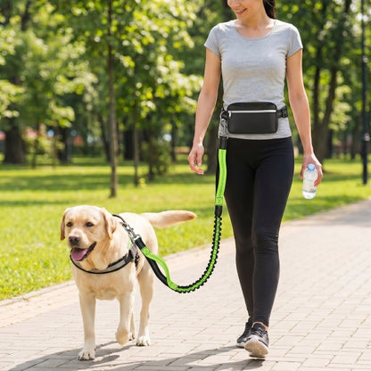 🐕⚡ DOGZIP kéz nélküli futópóráz – Rugalmas rész 193 cm-ig, elnyeli a rántásokat, védi a csuklódat és a derekadat! 🏃‍♂️🛡️