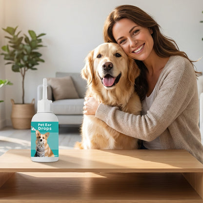 🎁1+1 INGYEN (2 db)🐕👂 Kíméletes fültisztító cseppek – Rugalmas szilikoncsúccsal, 4 lépéses használattal, macskáknak és kutyáknak! 🐱✨