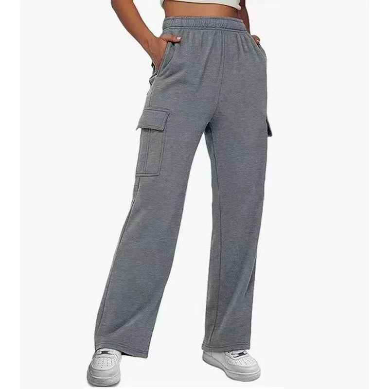 🎁Ingyenes ajándék!!!👖Magas derekú széles szárú cargo nadrág ✨Puha lélegző női nadrág – Casual stílus, egész évben kényelmes és sokoldalú!