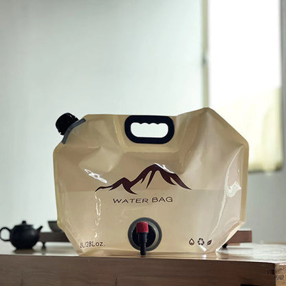 💧 IDŐKORLÁTOS 50% KEDVEZMÉNY! 🏕️ Összecsukható kültéri víztartály – 8 literes űrtartalom, csap, összecsukható 🌲