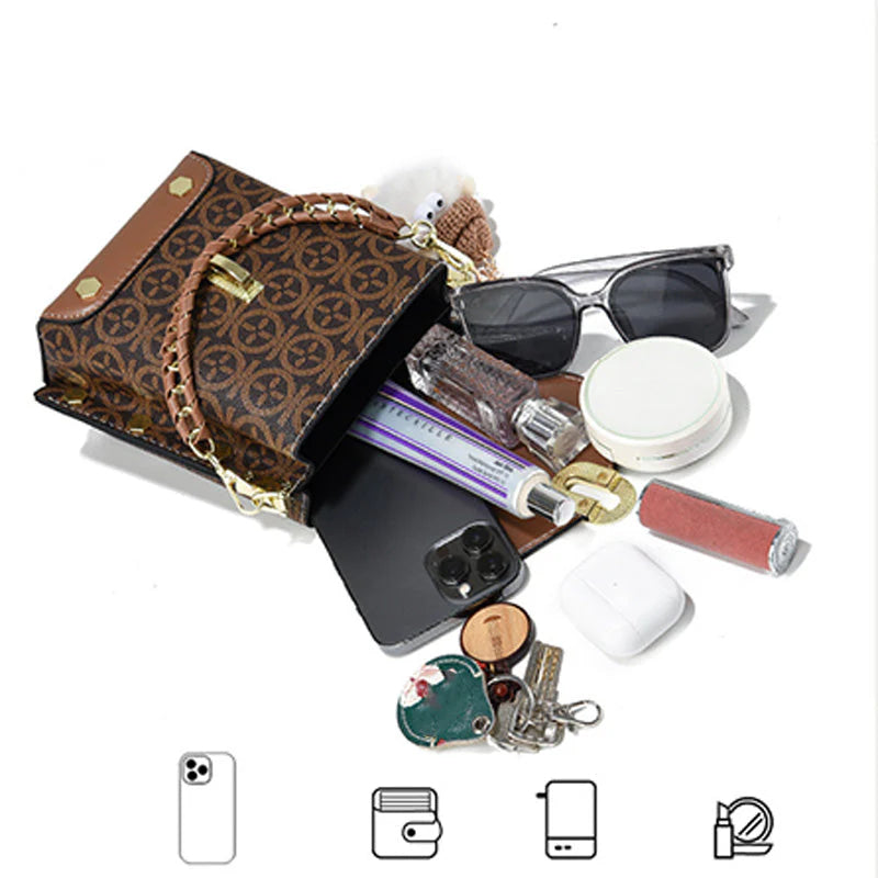 🎁Ingyenes ajándék-🎊Gyönyörű medál👜✨Elegáns geometrikus mini válltáska – Prémium PU bőr, sokoldalú és rendezett！