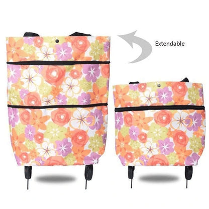 🛒✨2 az 1-ben bevásárlószatyor, összecsukható zöld szatyor – Tökéletes bevásárláshoz! 🛍️💪