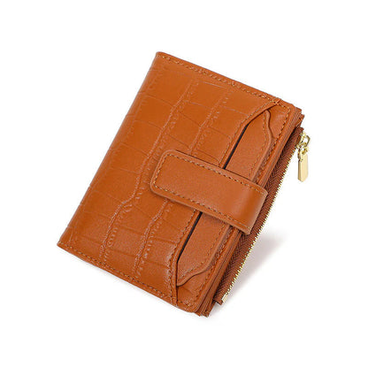 🔥1+1 ingyenes🥰Női Kompakt Egyszínű Pénztárca👛Könnyű elegáns pénztárca 100g 💸Kompakt női PU bőr pénztárca – Sok kártyahellyel, biztonságos cipzár és gombzár!