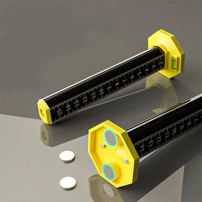 🔥1+1 ingyenes📏 2-in-1 Profi-Nivellierstab✨ Leichtes Aluminium-Werkzeug – Magnetbasis & millimetergenaue HD-Skala!