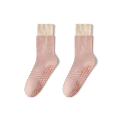 🔥2+2 ingyenes☁️Légáteresztő pamutkeverék jóga zokni🧘‍♀️Csúszásgátló pilates zokni teljes talpi szilikonnal – Rugalmas bokaszegély, stabil lábfej támasztás!