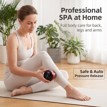 💆 4 az 1-ben intelligens terápiás készülék🔥Kúpterápia + gua sha + masszázs + hőterápia🛡️Állítható negatív nyomás + PI-fűtés🎯