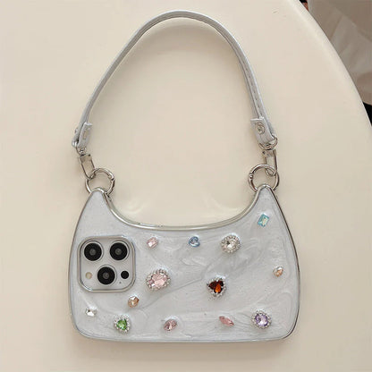 🔥🔝 Legnépszerűbb termékek💎 Műgyöngyös iPhone tok fogantyúval✨ Stílusos TPU telefonhüvely – Precíz kivágások, praktikus hordozás minden iPhone modellhez!