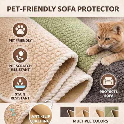🛋️ Rendkívül puha és vastag kanapéhuzat – Csúszásgátló hátoldallal🐶 Strapabíró védelem a mindennapokra – Háziállatbarát, karcolásálló！