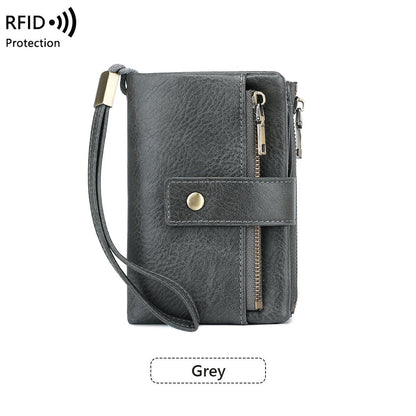 💼 Kétszínű PU bőr pénztárca🔒 RFID védett női pénztárca – Adatvédelem és elegancia egyben!