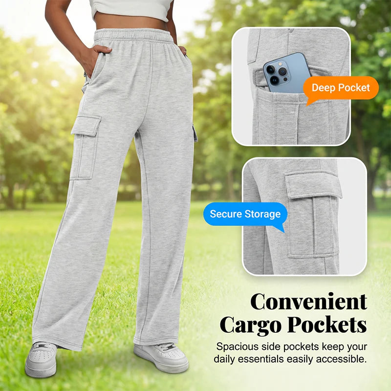 🎁Ingyenes ajándék!!!👖Magas derekú széles szárú cargo nadrág ✨Puha lélegző női nadrág – Casual stílus, egész évben kényelmes és sokoldalú!