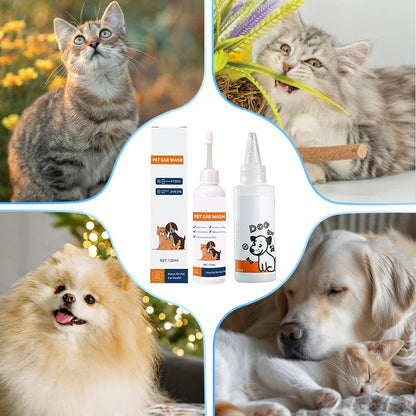 🔥1+1 INGYEN (2 db)🔥🐱🐶Állati fül tisztító - Eltávolítja a fülzsírt, csillapítja a viszketést, megszünteti a fülatkákat！