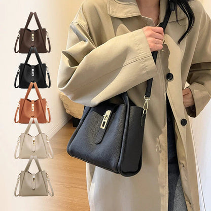 😜40% árcsökkentés 👜 Prémium vödrös kézitáska✨ Nagy kapacitású női műbőr táska – Állítható pánt, egyedi stílus minden alkalomra！