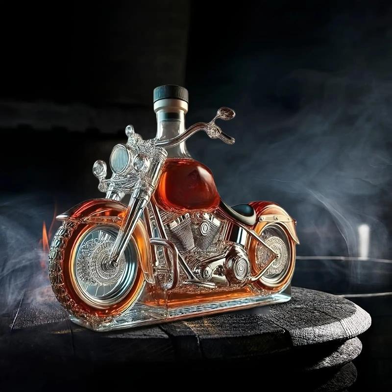 🏍️ Motorkerékpár alakú whisky dekanter – Egyedi dekor és ital tároló!