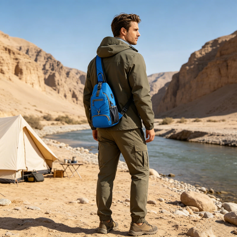 🎒 Férfi outdoor válltáska💧 Vízálló Oxford táska – Több zsebbel ellátott, rendezett tárolás kirándulásokhoz！