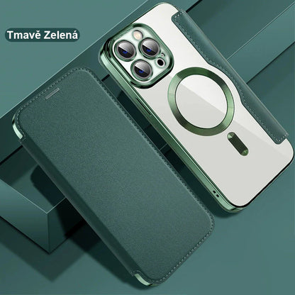 😜30% árcsökkentés📱2026 Bőrhatású flip tok iPhone-hoz – mágneses + kártyatartó!