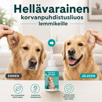 🎁1+1 INGYEN (2 db)🐕👂 Kíméletes fültisztító cseppek – Rugalmas szilikoncsúccsal, 4 lépéses használattal, macskáknak és kutyáknak! 🐱✨