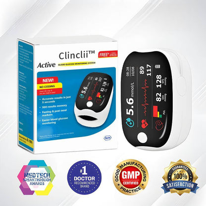 🔥1 vásárol 1 ingyen kap 😍Forró termékek akcióban😀Clinclii™ GlucoSense lézeres vércukorszintmérő a vércukorszint mérésére