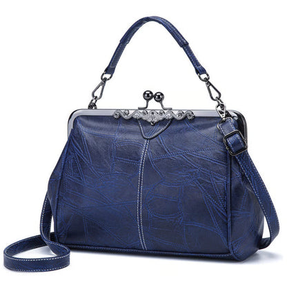 🥇👍Kiváló minőség, sok pozitív értékelés👜 Vintage növényi cserzésű PU táska – Fekete titánkeretes, sokféle hordásmód✨