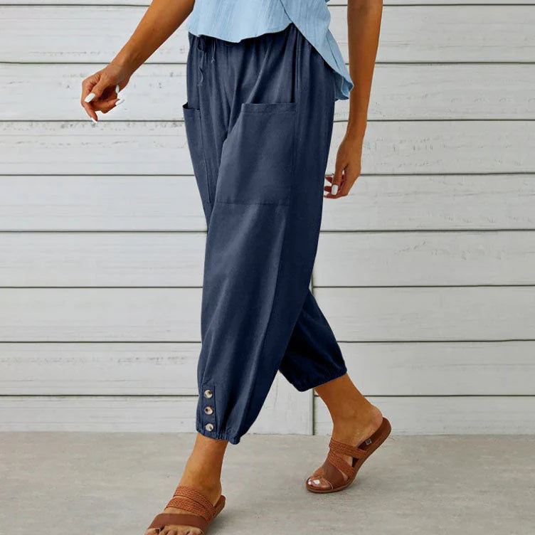 😜40% árcsökkentés👖💖 Puha pamut-len szövet – Lélegző, nem gyűrődik, napokig kényelmes!