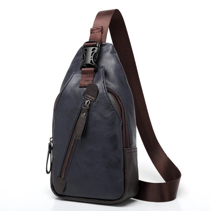 👝 Premium PU bőr mellkasi táska – Több rekesz, állítható vállpánt 🎒Mellkasként, válltáskaként vagy kézitáskaként