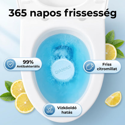 🎁🔥12+4 ingyenes🚽 Citromillatú WC-tisztító tabletták✨ Makacs foltok nélkül, hosszú távú frissesség a fürdőszobában!