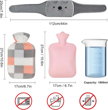 🔥1+2 ingyenes❄️ Melegvizes palack plüss párnával – Derékfájdalom, izomrelaxáció és melegítés mindenkinek!
