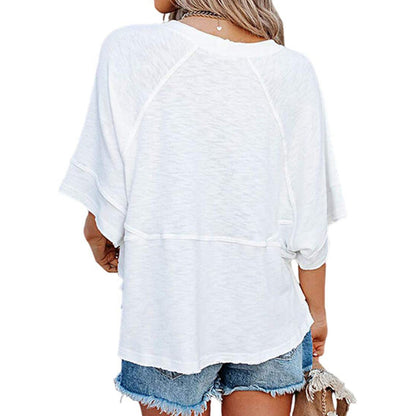 💥🎁Ingyenes ajándék👚 Harangujjú női póló✨ Puha lélegző póló– Laza szabás, mindennapi tökéletes stílus!