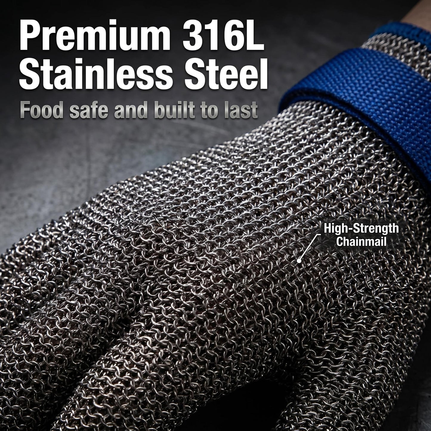 🧤Stainless Steel Cut-Resistant Mesh Glove⏳ Élelmiszeripari minőségű rozsdamentes acél hálós fémkesztyű！