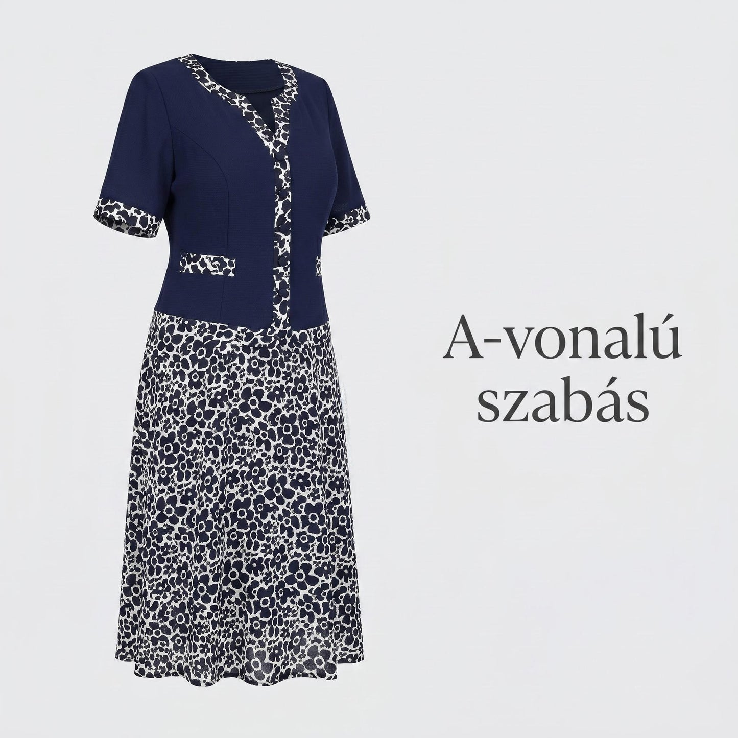 🎁Ingyenes ajándék -📿Gyönyörű nyaklánc🎉50% árcsökkentés🧥👗 Kétrészes hatású virágmintás ruha🌸✨ A-vonalú virágmintás ruha – a könnyed elegancia maga, minden testalkatra!