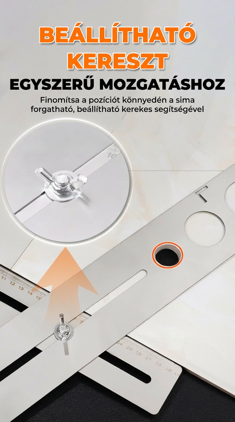🔥1+1 ingyenes🎉Bestseller akció🔩 Csempéfúró pozicionáló eszköz📏 Többfűrás mérőeszköz 360°-ban állítható – Profi és barkácsolók számára!