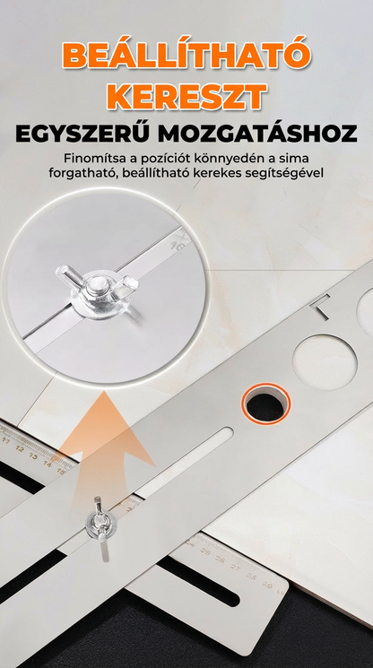 🔥1+1 ingyenes🎉Bestseller akció🔩 Csempéfúró pozicionáló eszköz📏 Többfűrás mérőeszköz 360°-ban állítható – Profi és barkácsolók számára!
