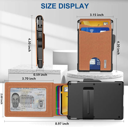 👍2026 Új modell💳AirTag-hez készült minimalista pénztárca – RFID védelemmel és pop-up kártyatartóval!