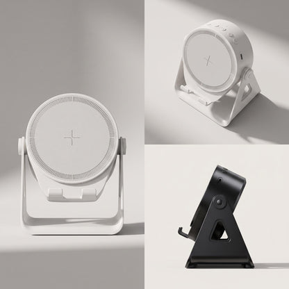 🧲🎵 Bluetooth hangszóró + mágneses állvány egyben – 360°-os forgathatóság, erős rögzítés, kompakt formában 🔊📱