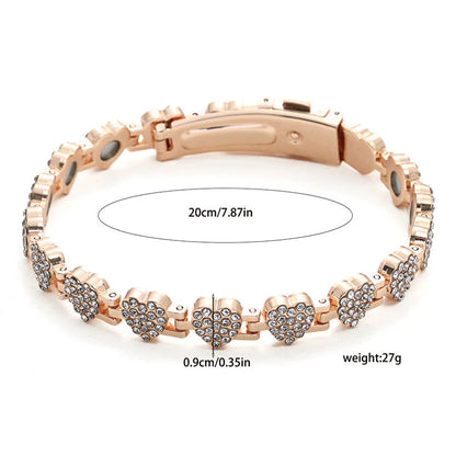 🎁1 vásárol 1 ingyen kap📿Gyönyörű karkötő 💎 Szív alakú réz karkötő – Elegancia és mágneses terápia egyben!