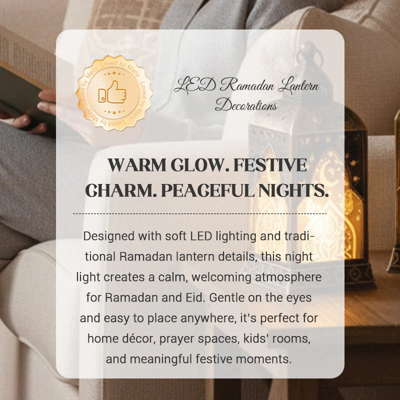【🔥1 + 1 ingyenes】LED ramadáni lámpás dekorációk🕌 Arab stílusú LED dekorációs lámpa – Hold és csillag minták, meleg LED fény!