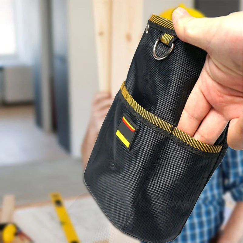 🖐Rögzíthető szerszámtáska 🔧 Clip‑design + rugózott nyitás – gyors hozzáférés, szabad kezek!