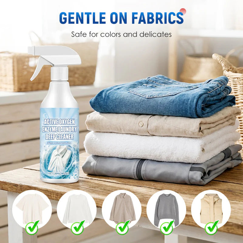 🔥🔥2+2 ingyenes🧼 Aktív enzimkeszítmény folt eltávolító spray ✨ Vízmű mosás nélküli tisztítószer – Ruhák, cipők és kárpitok univerzális megoldása!