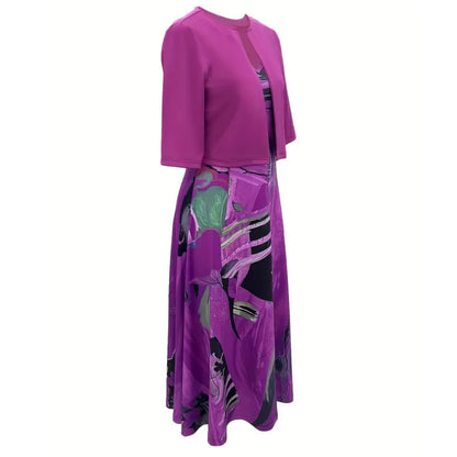 🎁Ingyenes ajándék-📿Gyönyörű nyaklánc👗🌸Két részes női szett – Kardigán + ujjatlan ruha, elegancka minden alkalomra!