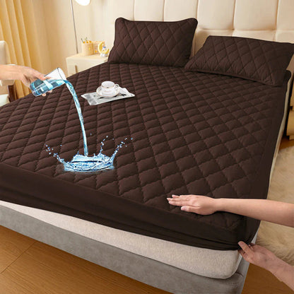 💧 Vízzáró matracvédő készlet🛏️ Párnázott puha matracvédő + párnahuzat – Kényelem és tartósság egyben!