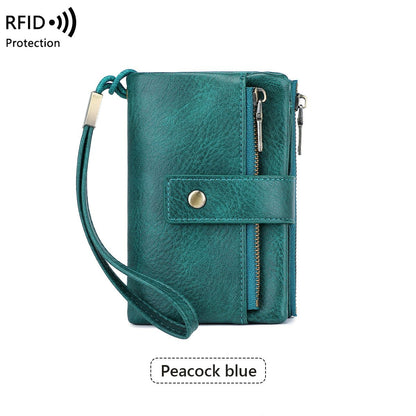 💼 Kétszínű PU bőr pénztárca🔒 RFID védett női pénztárca – Adatvédelem és elegancia egyben!
